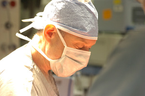 Physician's Assistant with Surgical Mask